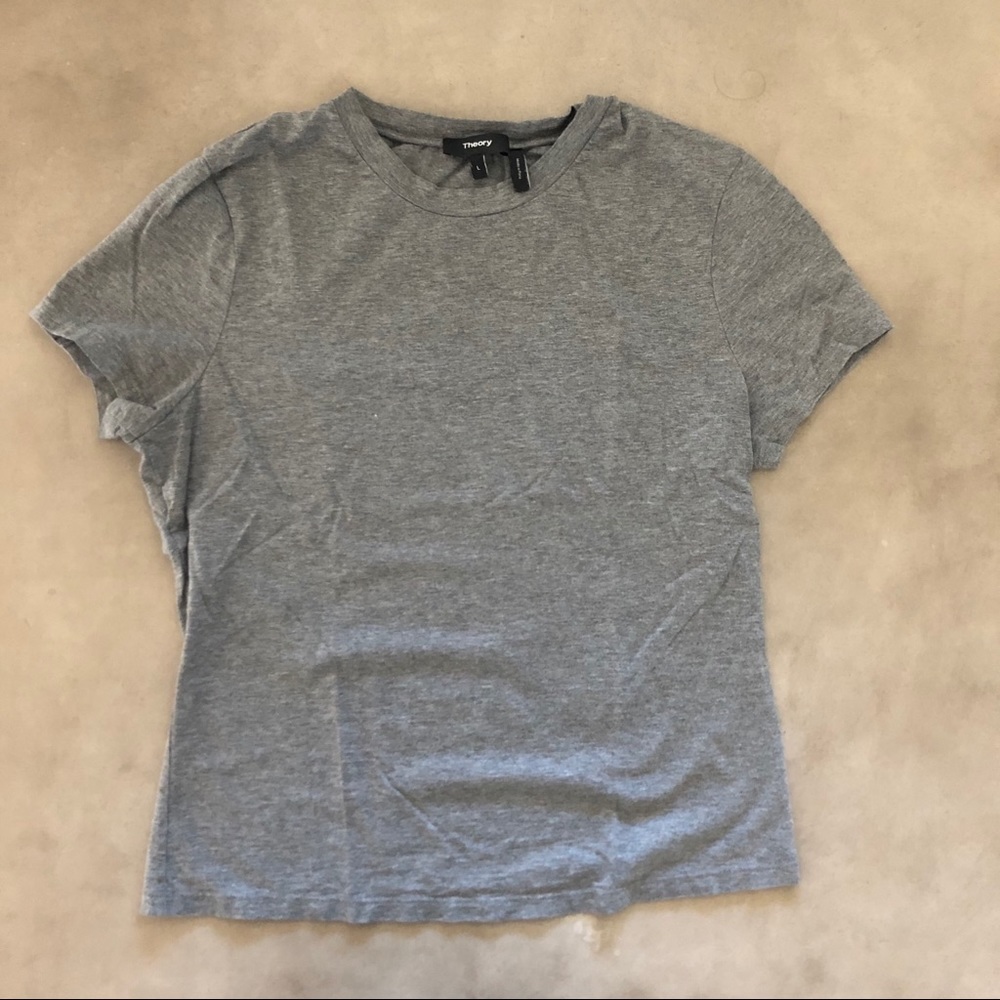 Theory Heather Gray Tiny Tee